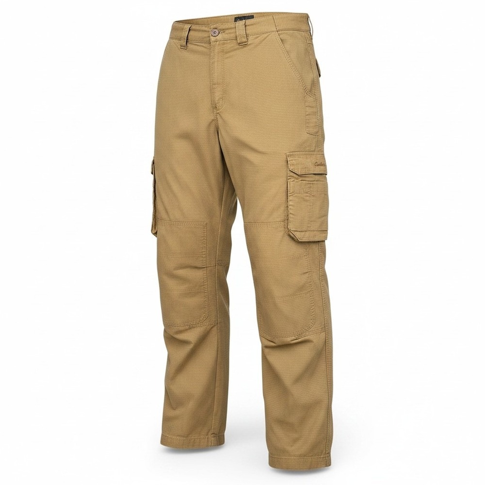 Cabelas Mens Tan Ripstop Cargo Pants 36x32 Reinforced Knee Outdoor Workwear